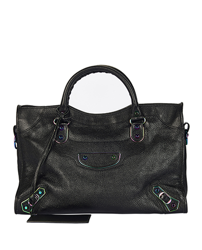 Iridescent Hardware City Bag, front view